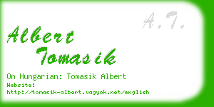 albert tomasik business card